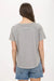 Women’s cotton drop shoulder knit top with raw edge detail