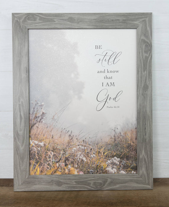 Be Still And Know That I Am God Fall Forest Art Sign