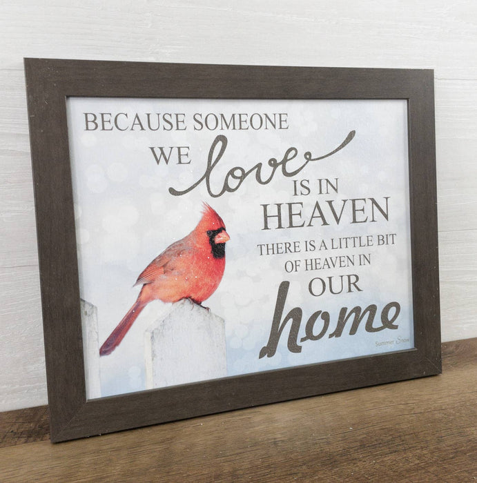 Because Someone You Love Heaven Home Sympathy Cardinal Blue