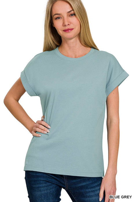 Women's Cotton Crew Neck Short Sleeve T Shirt
