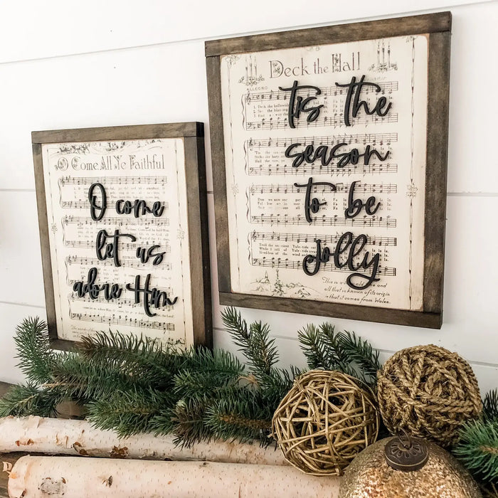 Christmas Carol Vintage Signs