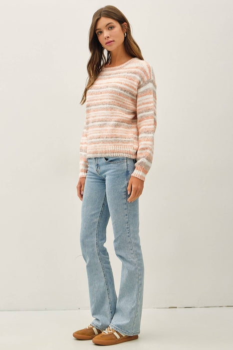 SOFT MULTI COLOR STRIPED SWEATER