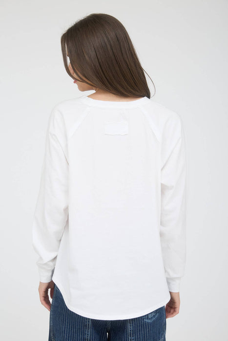 USA GRAPHIC RAGLAN LONG SLEEVE KNIT TOP