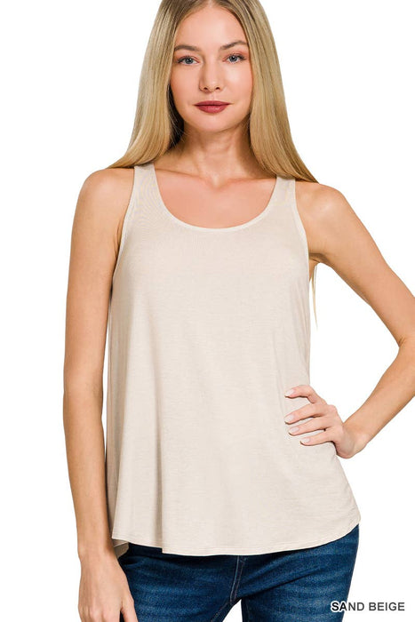 Flowy Rayon Sleeveless Tank Top