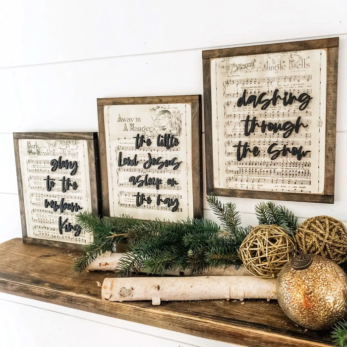 Christmas Carol Vintage Signs