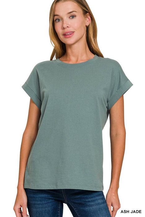 Women's Cotton Crew Neck Short Sleeve T Shirt
