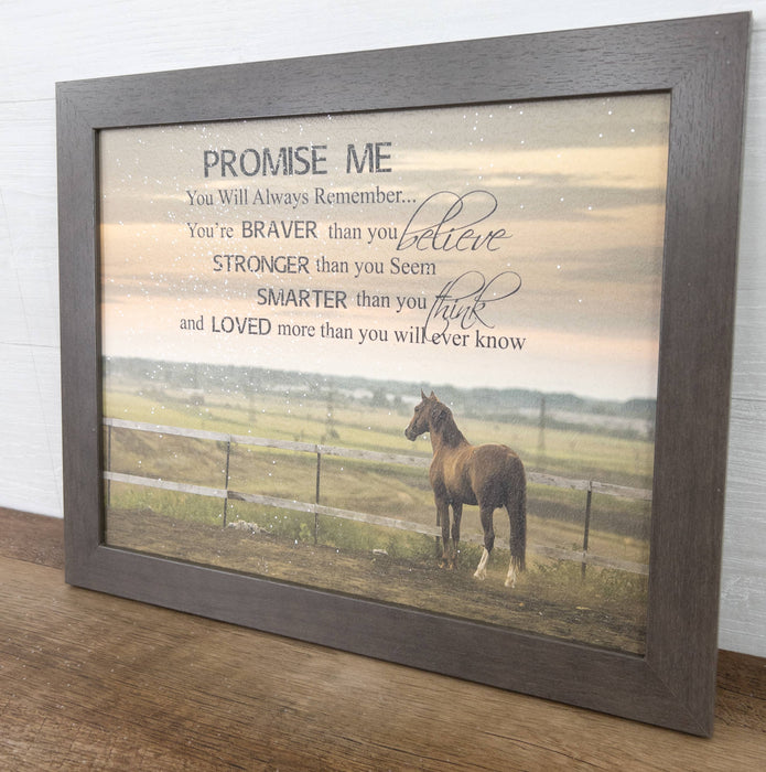 Promise Me You'll Always Remember Horse Western Art Sign