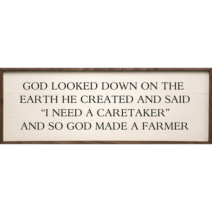 So God Made A Farmer Wood Sign