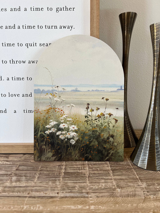 Spring floral wooden arch seasonal home decor available in Lewiston MN at Heartland Store