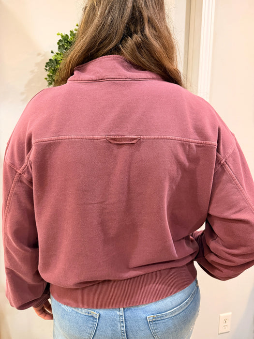 French Terry Washed Half Zip Pullover Zenana Brand  – Women’s & Girls | Heartland Store MN