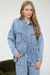 Washed chambray button down shirt for women – Blu Pepper brand