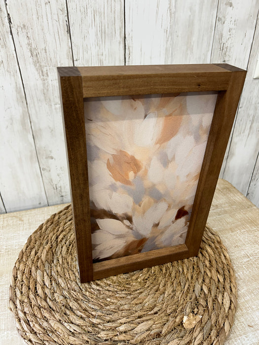 Wall Art Pastel Petals 2 Design With Handmade Wood Frame