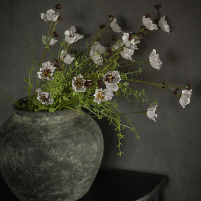 Artificial Wildflower Blossoms, Dusty Blue 22"