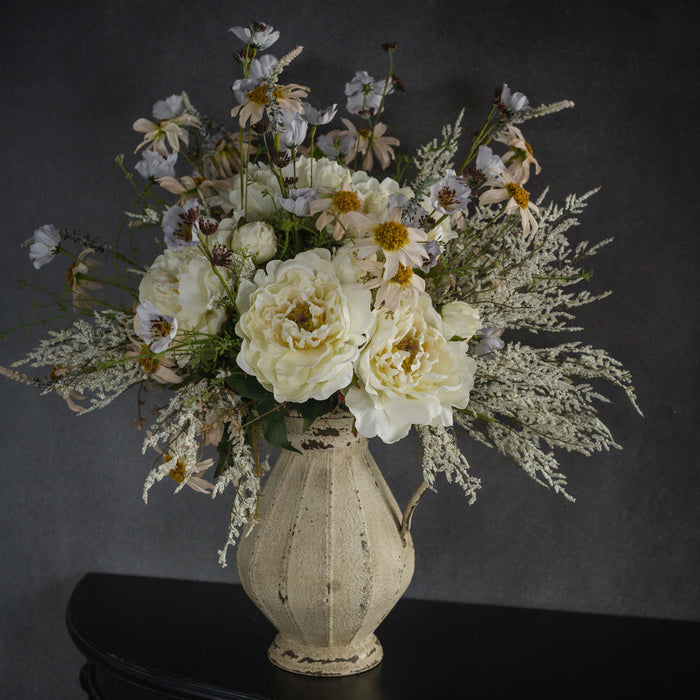 Artificial Wildflower Blossoms, Dusty Blue 22"