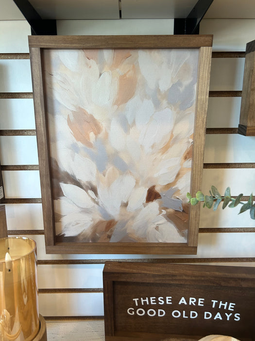 Wall Art Pastel Petals 2 Design With Handmade Wood Frame