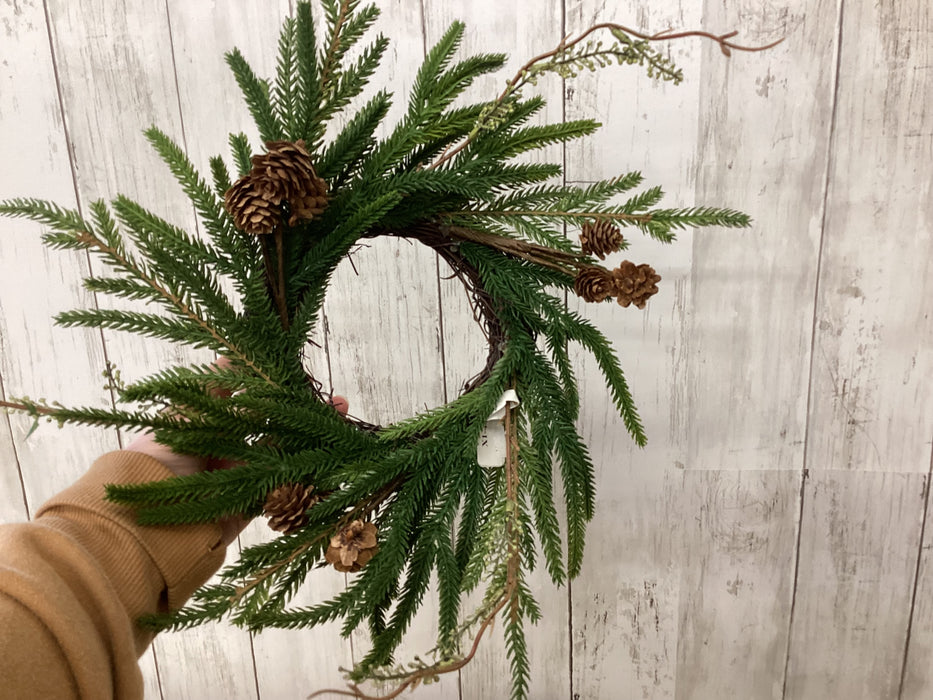 Artificial 3" Austrian Pine Mix Candle Ring