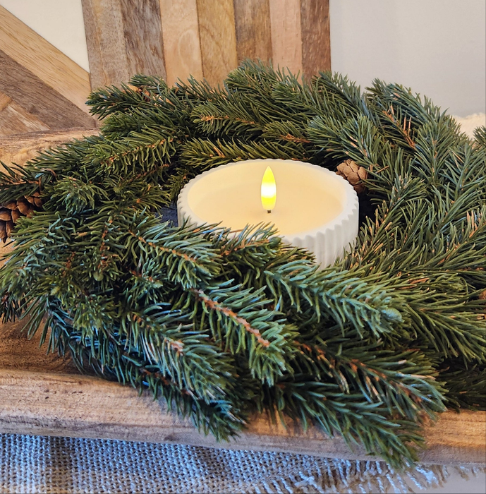 Artificial Angel Pine Branches Candle Ring