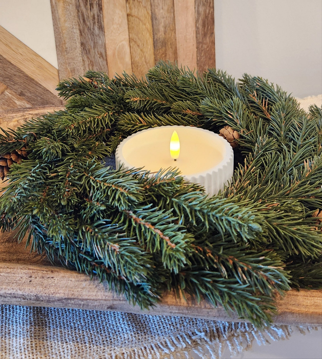 Artificial Angel Pine Branches Candle Ring