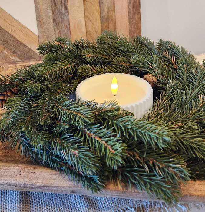 Artificial Angel Pine Branches Candle Ring