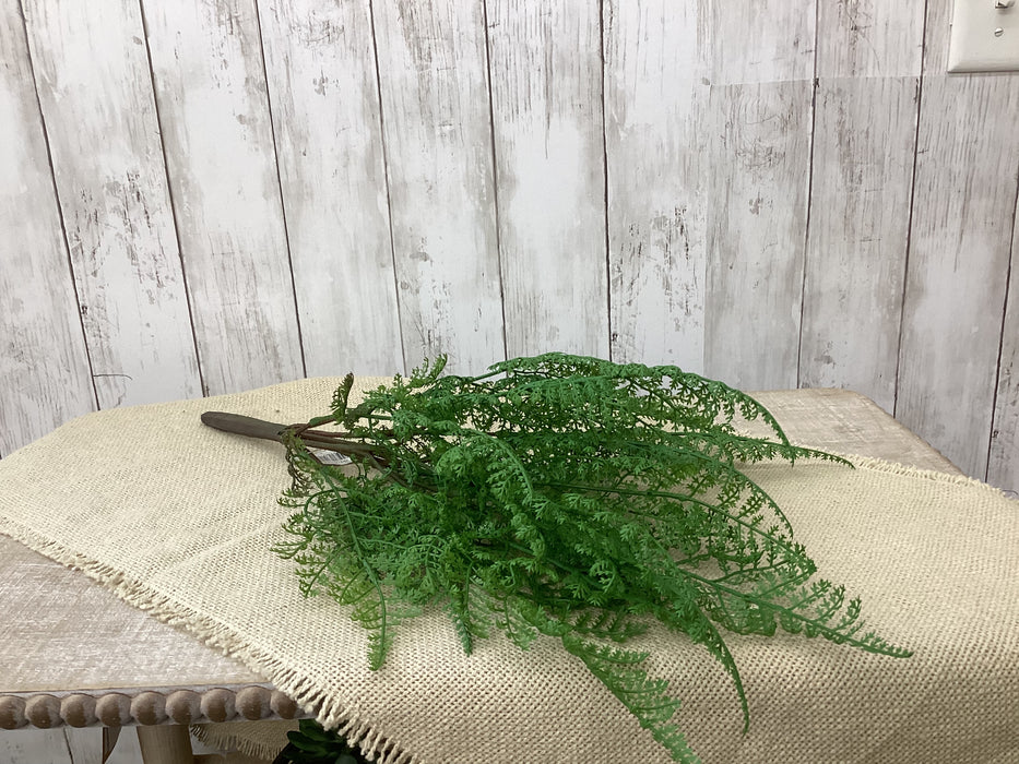 Artificial 19" Real Touch  Green Fern Leaves