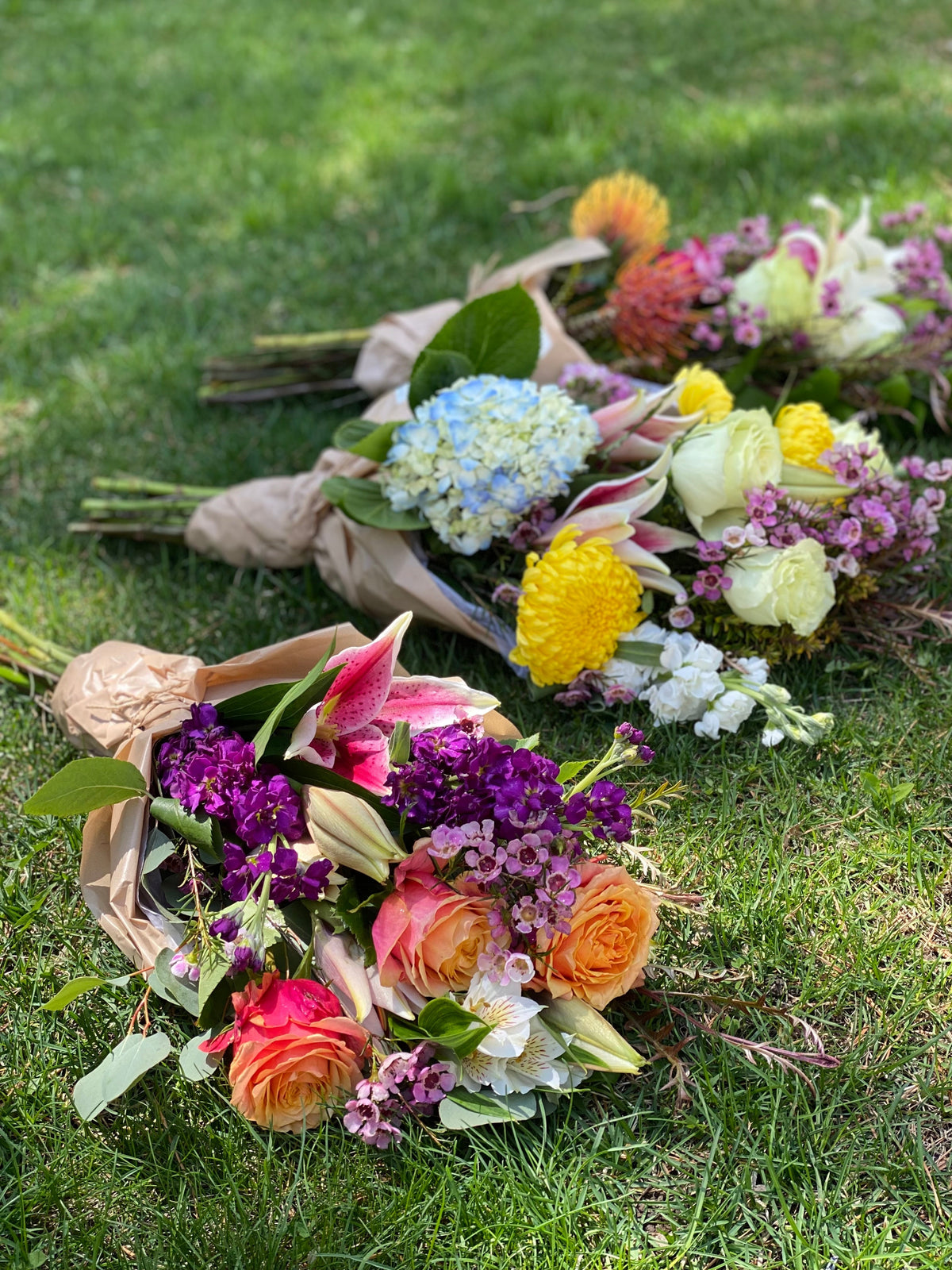 Fresh Assorted Flower Bundles- Wrapped — Heartland Store MN