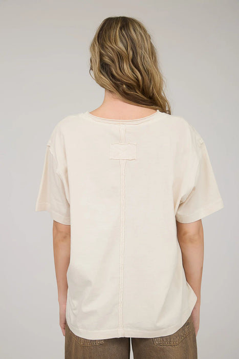 Women’s Raw Edge Knit Top – V Neck Short Sleeve Tee | Heartland Store MN