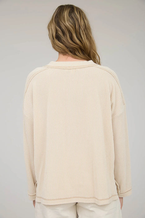 Classic Crew Neck Ribbed Knit Top – Women’s Fall Sweater Style from Heartland Store MN