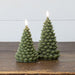 LED tree candle with flickering flame and 6-hour timer