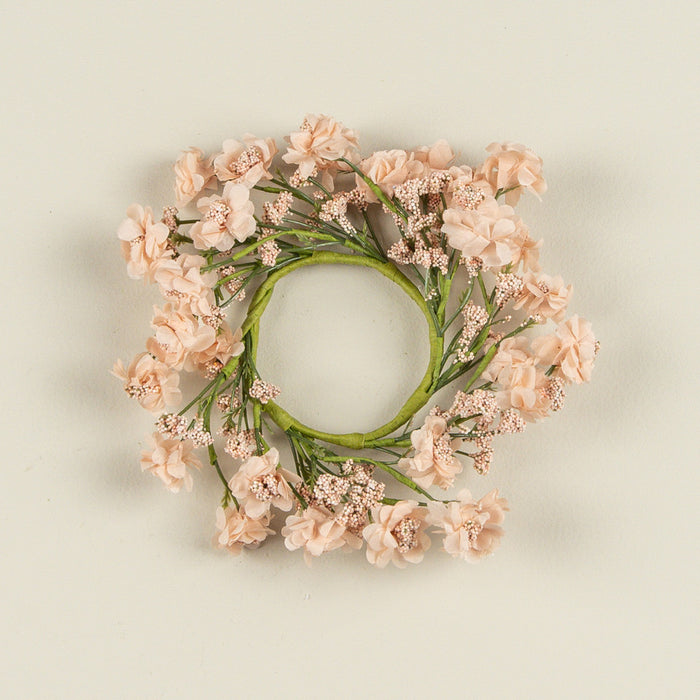 8" PEACH DAISY CANDLE RING