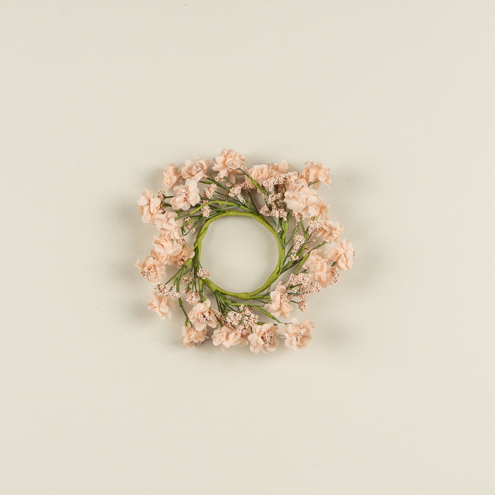 8" PEACH DAISY CANDLE RING