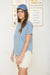 Relaxed fit round neck cotton tee casual outfit