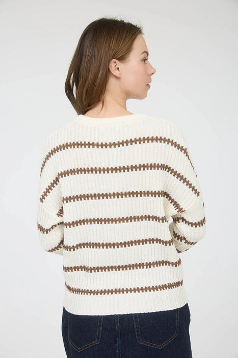 Soft knit long sleeve sweater with stripes – Winona MN fashion