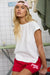 Washed knit top with vintage look soft cotton
