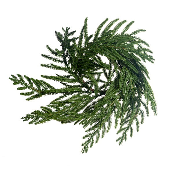 Close-up of lifelike Douglas pine artificial candle ring – perfect for flameless candles and holiday decorating in Minnesota homes