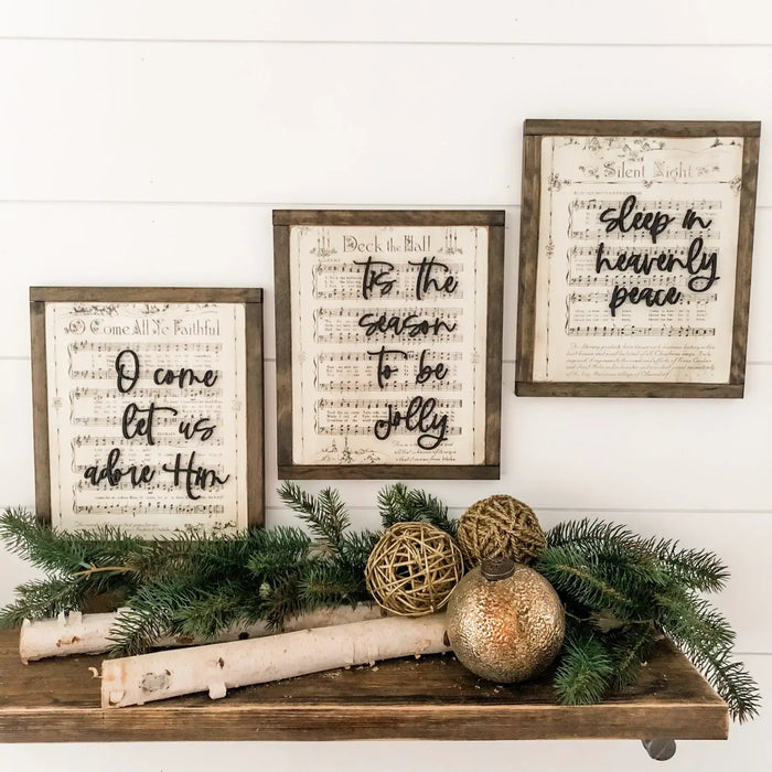 Christmas Carol Vintage Signs