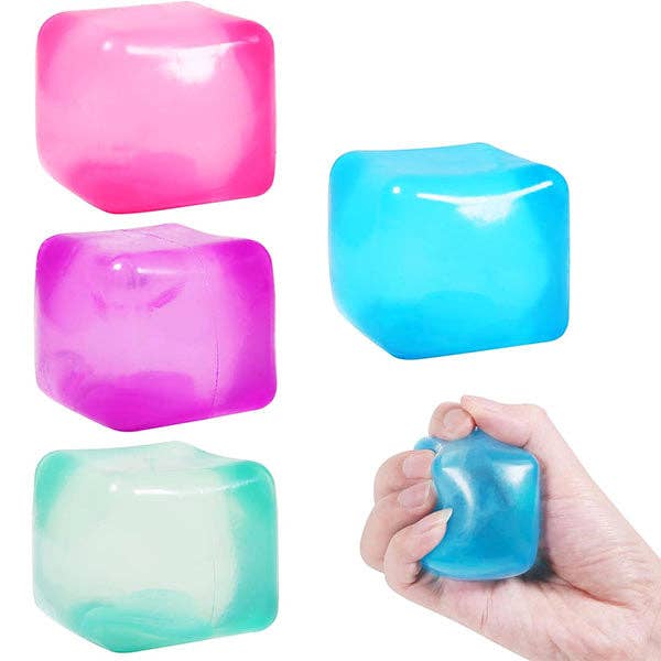 SugarSqueez Cube Squishy Fidget Sugar Stress Ball Assorted Colors