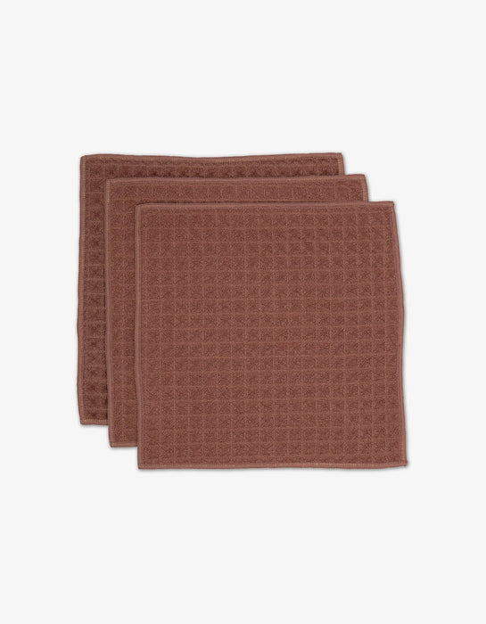 Dusty Rose Waffle Washcloth Set