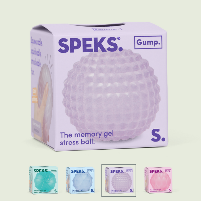 Adult hands squeezing the Memory Gel Stress Ball for stress relief and sensory fun