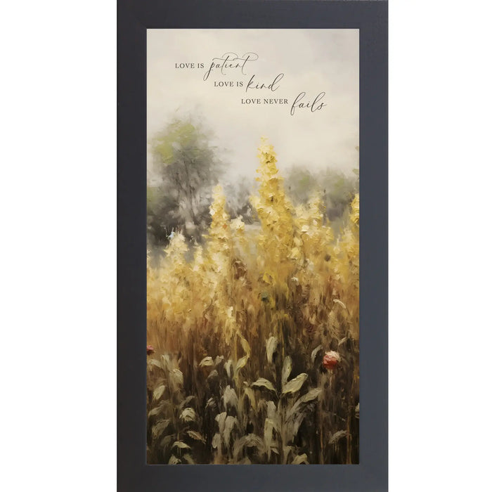 Love Is Patient Love Is Kind Neutral Floral Framed Art