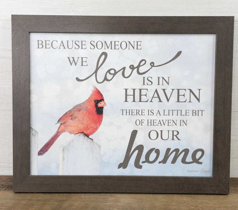 Because Someone You Love Heaven Home Sympathy Cardinal Blue