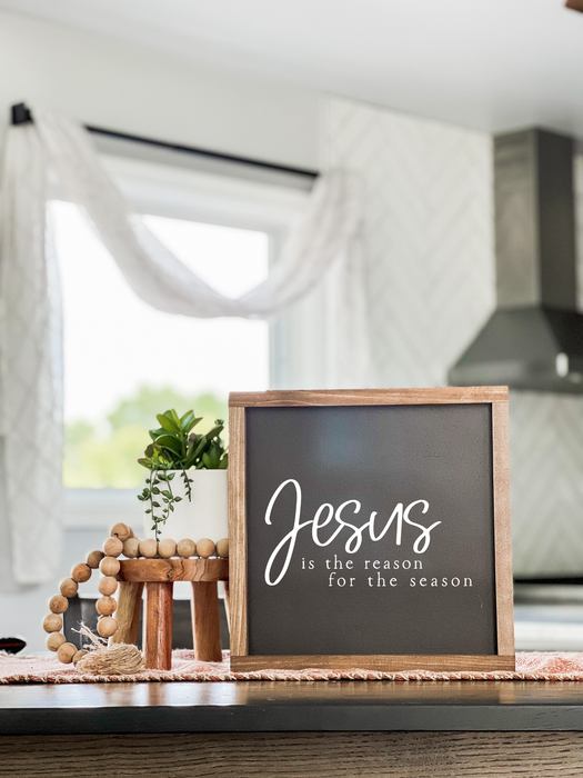 Jesus is the Reason for the Season | Christmas Wall Decor Handmade Sign