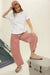 Minimalist drop shoulder tee breathable summer outfit