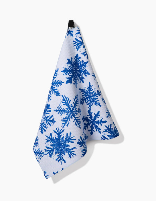 Snowy Days Blue Geometry Brand Kitchen Tea Towel