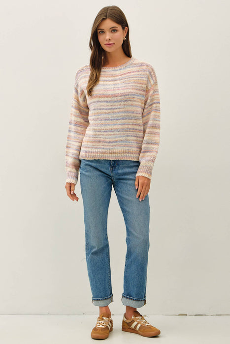 SOFT MULTI COLOR STRIPED SWEATER