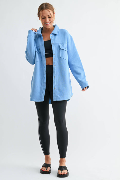 Malibu Snap-On Shacket Jacket for Women with Pockets