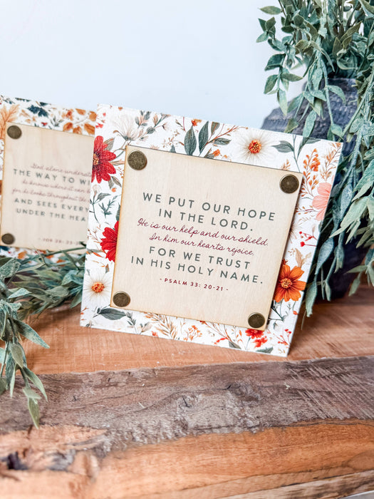 Bible Verse Mini Block Sign