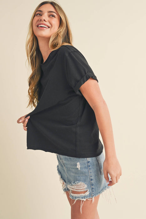 Women’s Mali Baby Tee Short Sleeve Shirt | Everyday Boutique Fashion