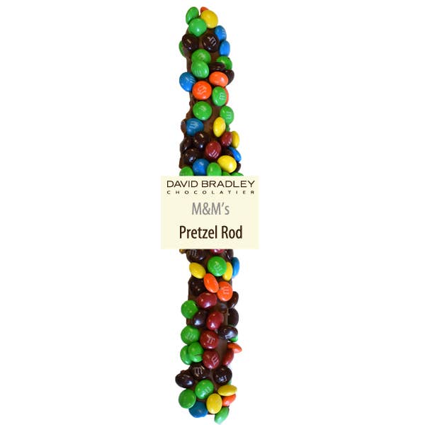 Chocolate Covered Pretzel Rod with M&M's