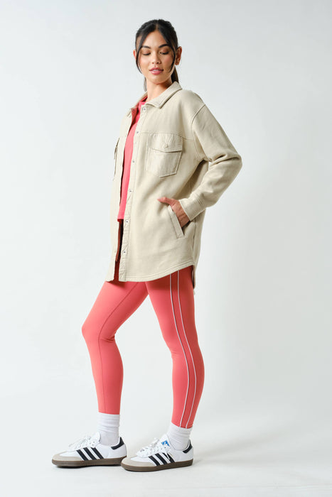 Malibu Snap-On Shacket Jacket for Women with Pockets