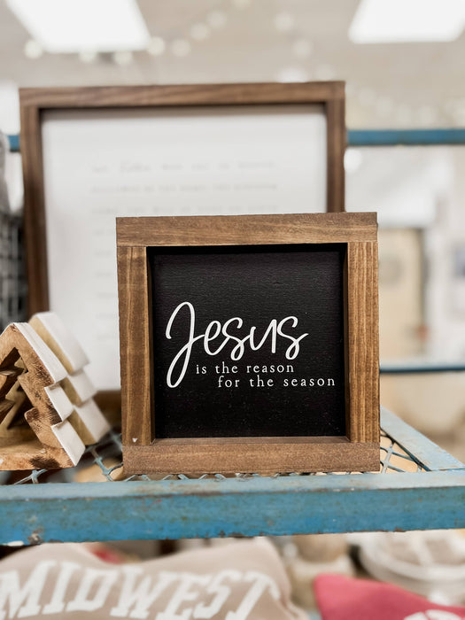 Jesus is the Reason for the Season | Christmas Wall Decor Handmade Sign